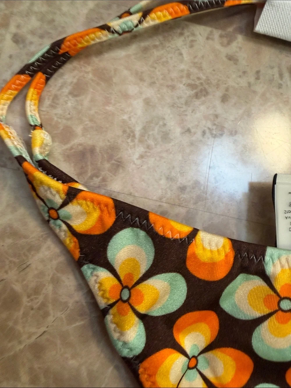 triangl swimwear Orange & Yellow Floral Bikini Set - Picture 5 of 13